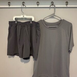 Gray Men's Shorts med and large tee both perfect both target